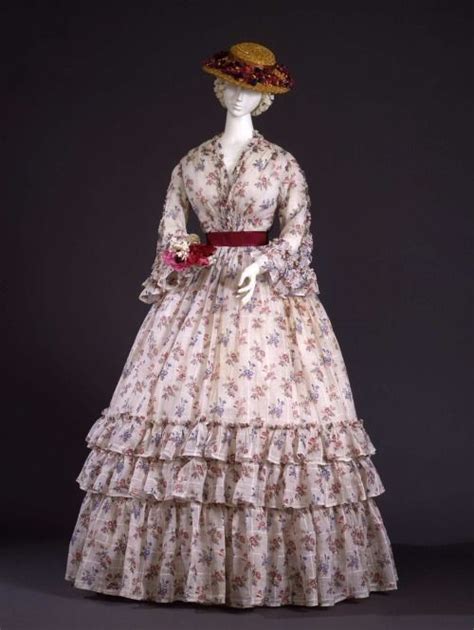 The Evolution Of The 1850s Tiered Ruffle Gown Threading Through Time