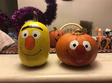 Bert And Ernie Pumpkins By Tbroussard On Deviantart