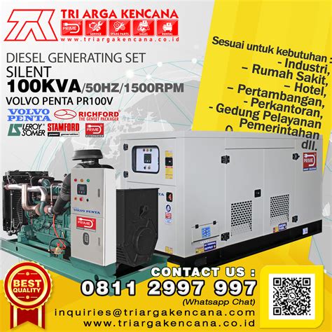 Genset Volvo Penta 100 KVA - TRI ARGA KENCANA
