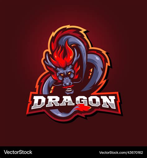 Dragon Mascot Logo Royalty Free Vector Image VectorStock