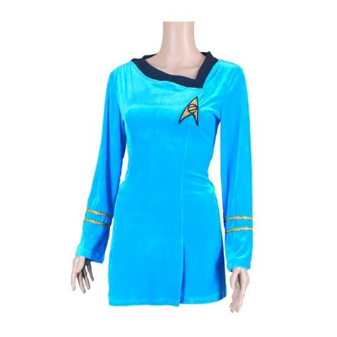 star trek costume tos the female duty uniform blue dress
