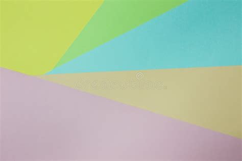 Abstract Geometric Paper Background Green Yellow Pink Orange Blue