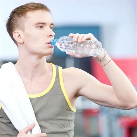 Man Drinking Water After Sports Stock Image Everypixel