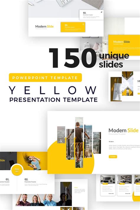Yellow Modern Presentation Powerpoint Template Powerp