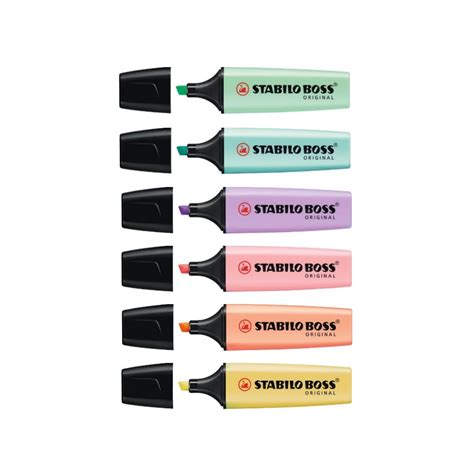 6 Stabilo Boss Original Highlighters Pastel Perles And Co