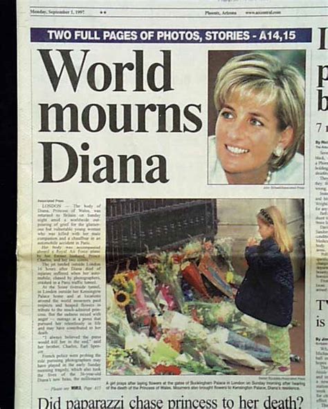 Diana very much took this as a genuine threat and already feared that british intelligence was listening to her phone calls. Death of Princess Diana... In a London newspaper... - RareNewspapers.com
