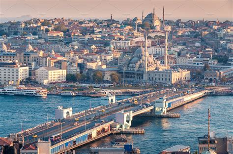 Beautiful Aerial View Of Istanbul Architecture Stock Photos