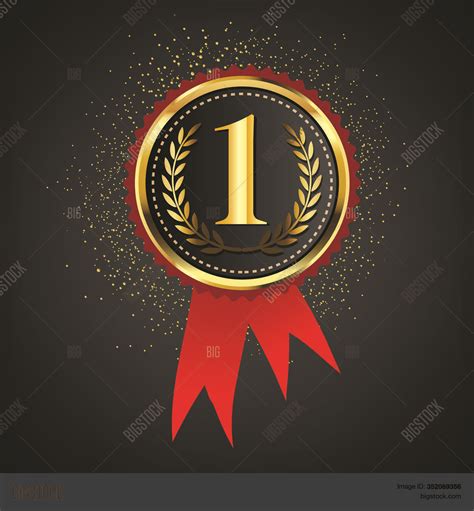 Golden 1st Place Vector And Photo Free Trial Bigstock