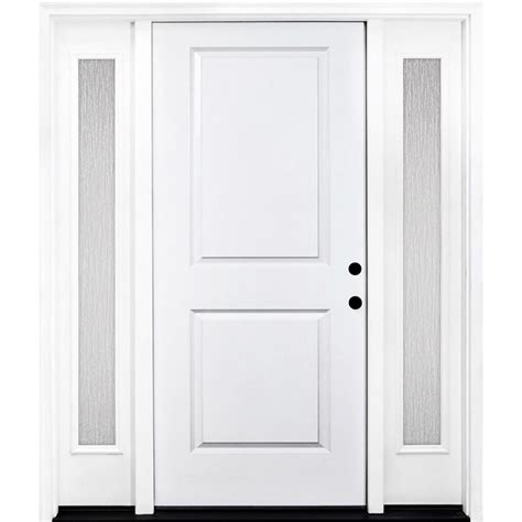 Steves And Sons 60 In X 80 In Classic 2 Panel Lhis Primed White Steel