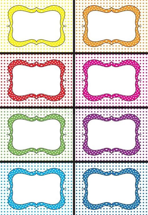 Set Of Eight Colorful Polka Dots Labels Vector Colourbox Polka