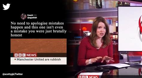 Bbc News Apologises After ‘manchester United Are Rubbish Appears On Ticker Trending News