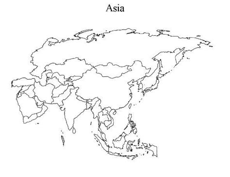 Mapa De Asia Pol Tico Regiones Relieve Para Colorear Im Genes Totales