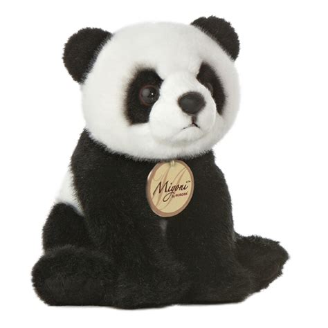 Realistic Stuffed Panda 7 Inch Plush Bear By Aurora At Stuffed Safari