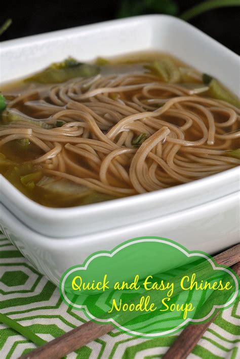 Quick And Easy Chinese Noodle Soup Prevention RD