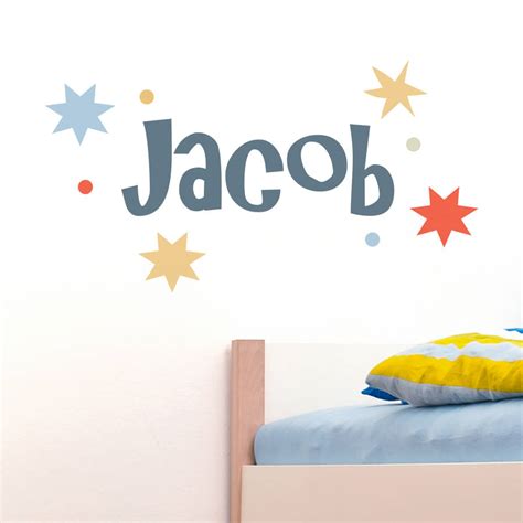 Space Personalised Wall Sticker By Nutmeg