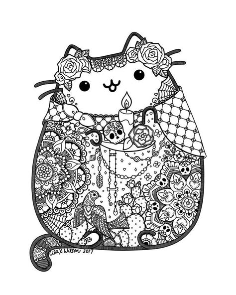 Coloring Pages Of Pusheen The Cat Simple Pusheen Coloring Pages