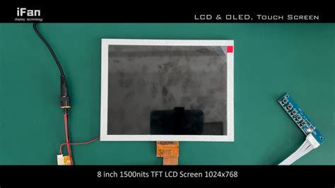 8 Inch High Brightness Display Lcm Tft Lcd Screen Module 1024x768 Youtube