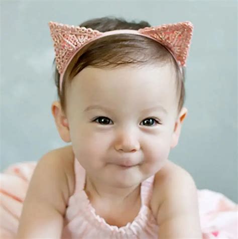 1 Pc Baby Girls Triangular Cat Ears Headband Lovely Korean Kids