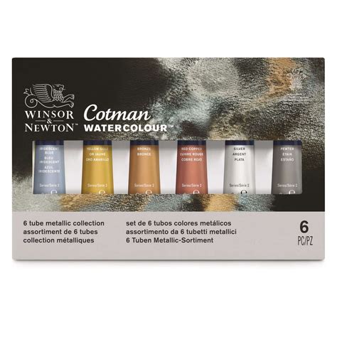 Winsor And Newton Cotman Metallic Watercolour Set 50000 Art Supplies