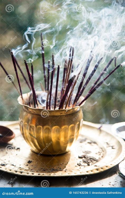 Incense That Was Lit To Show Respect In Pots Royalty Free Stock Image 149621974