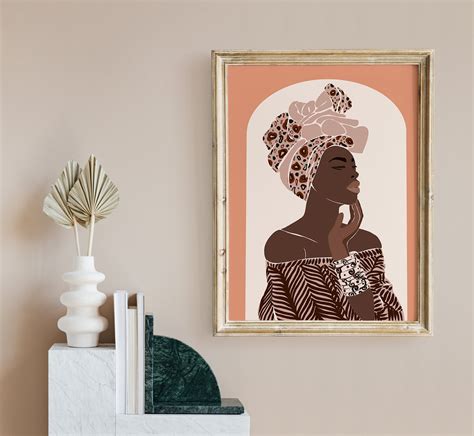 African Queen Wall Decor Black Queen Wall Art Black Girl Etsy