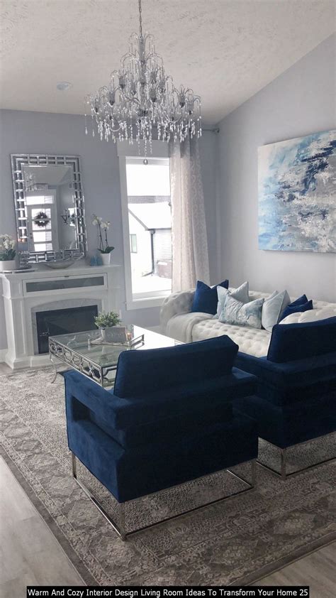 30 Silver And Blue Living Room Decoomo