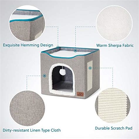 Bedsure Cat Beds For Indoor Cats Large Cat Cave For Pet Cat House