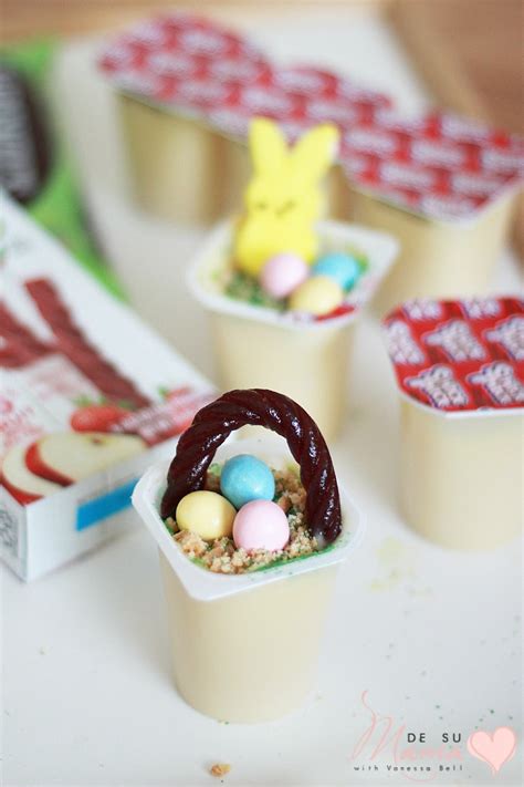 Easter Party Food And Playdate Ideas Diy Easter Basket Pudding Snack