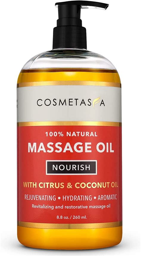 Natural Nourishing Coconut And Citrus Massage Oil Smooth Glide Non