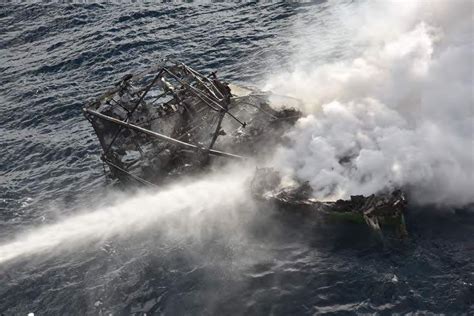 Dvids Images Coast Guard Rescues 3 After Boat Fire 150 Miles South