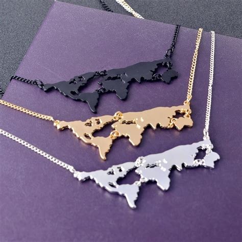 World Map Necklace Kay Jewelry Chains Jewelry Jewelry Stores Mens