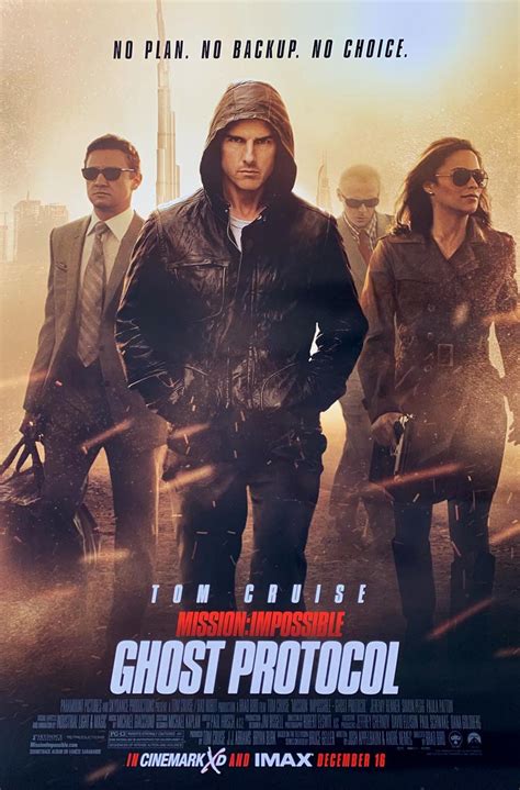 Mission Impossible 4 Ghost Protocol Movie Poster 2 Sided Original Final