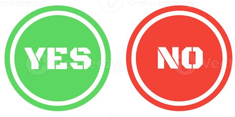 Red And Green Yes And No Icon Button 31379926 Png