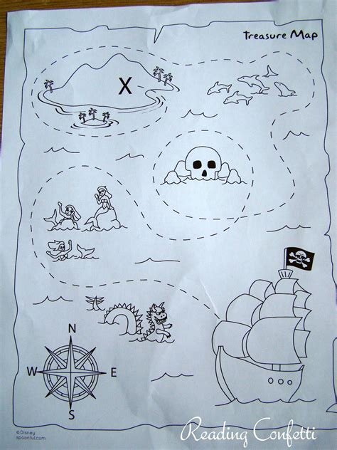 Preschool Treasure Maps ~ Reading Confetti Pirate Treasure Maps