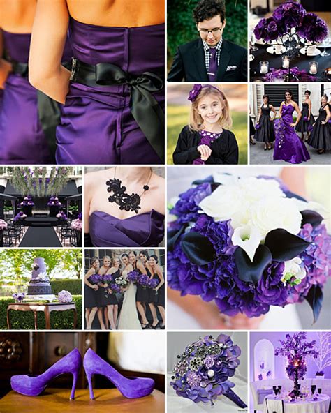 What to do with silver at a wedding? Black & Purple Wedding Inspiration