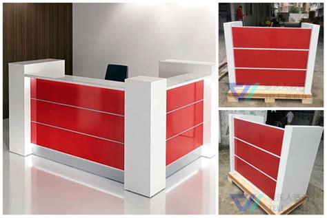 Which is the best office design in orange county? Fancy Design Red Reception Counter Table/small Office ...