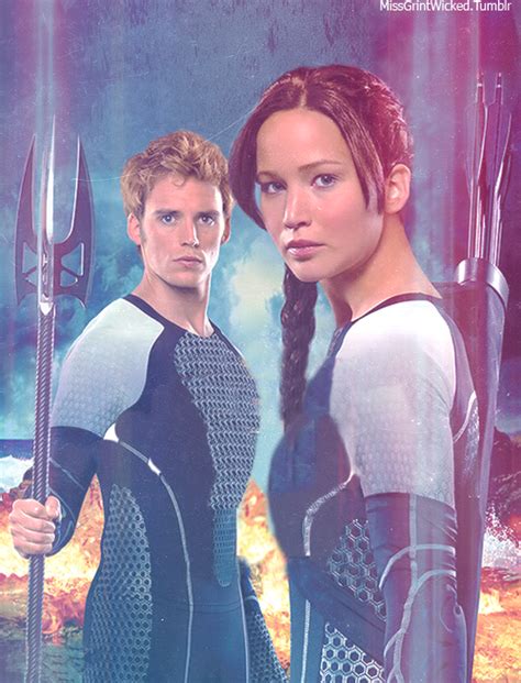 Katniss And Finnick Catching Fire The Hunger Games Fan Art 33259610 Fanpop