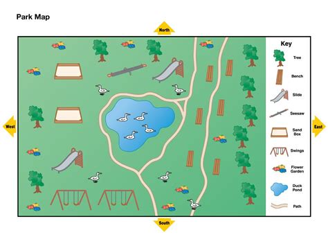 Simple Map With Key For Kids Map With Map Key Key Or Legend Education