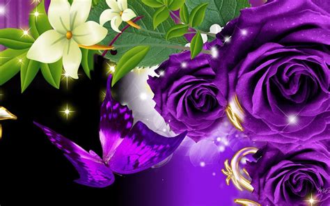 Purple Butterfly 3d And Cg Abstract Wallpapers On