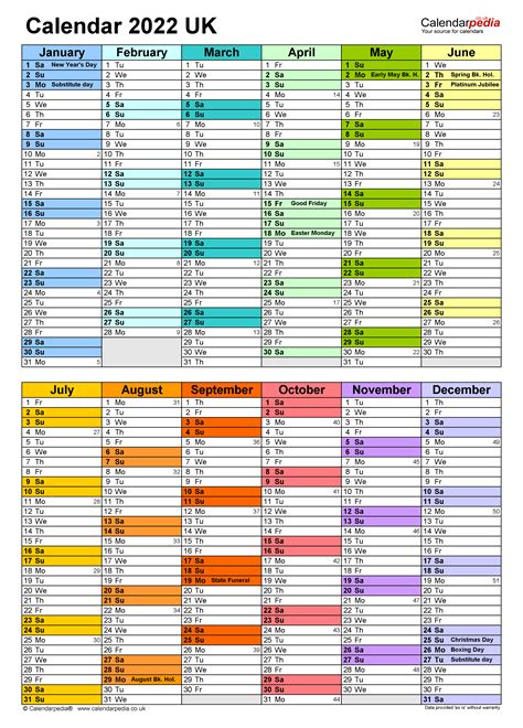 Calendar 2022 Uk Free Printable Microsoft Excel Templates