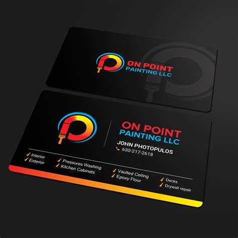 Modern Professional Painting And Decorating Business Card Design For