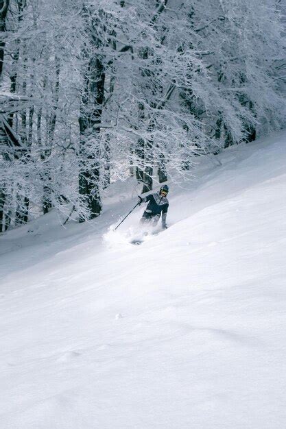 Premium Photo Man Skier At Ski Slope