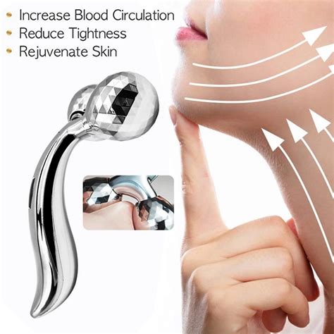 Microcurrent 3d Roller Y Shape Face Lift Skin Tightening Facial Massager Buy New Mini