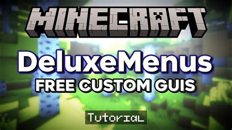 Design Your Own Minecraft Guis For Free Using Deluxemenus Tutorial