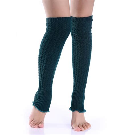 2018 new women warmer knit crochet high knee leg warmers leggings boot stocking in leg warmers