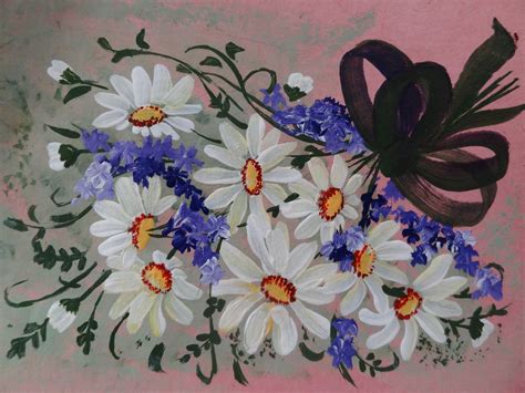 One Stroke Painting Flower Bunches Flower Painting One Stroke