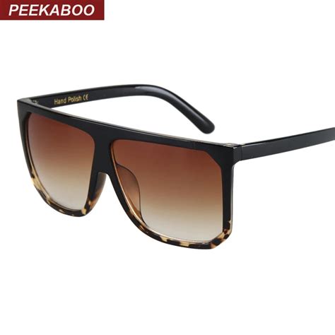 buy peekaboo black clear oversized square sunglasses women gradient 2018 summer