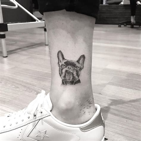 Frenchie French Bulldog Dot Tattoo Instagram Dottattoos Tatuaje