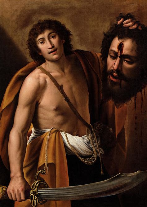 David Holding Goliath S Head Painting By Giuseppe Vermiglio Fine Art America