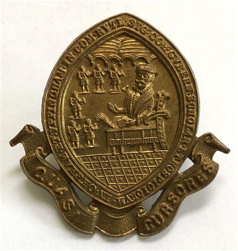 Uppingham School Rutland Otc Brass Cap Badge